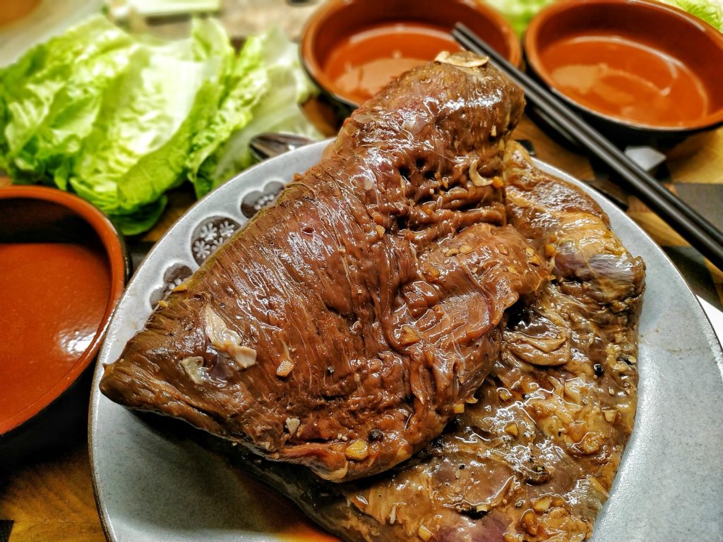 Flank Steak Fingerfood koreanisch - Ssam