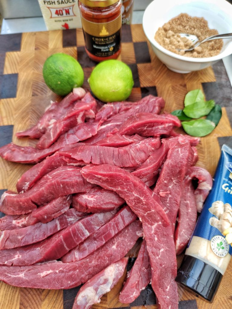 Zutaten für Thai Flank Steak Spieße