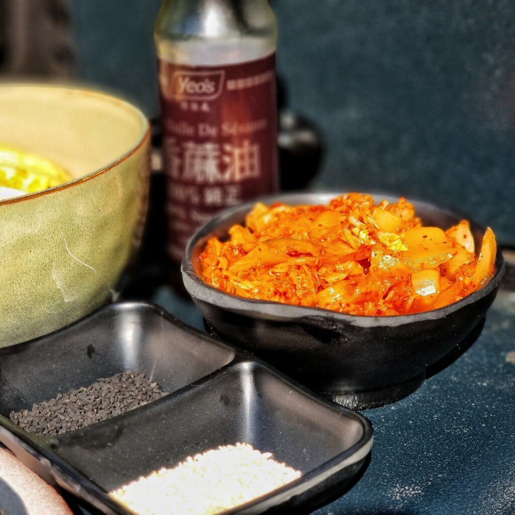 Kimchi und Sesamöl